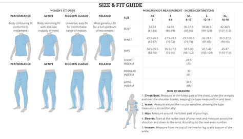 columbia sportswear size chart